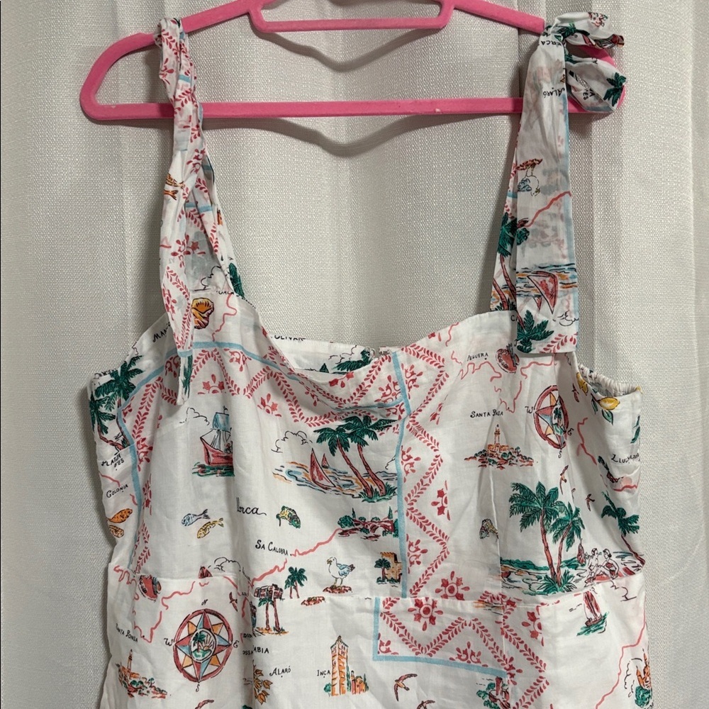 NWT Ann Taylor Map Print Flare Dress - Picture 4 of 5